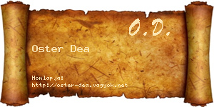 Oster Dea névjegykártya